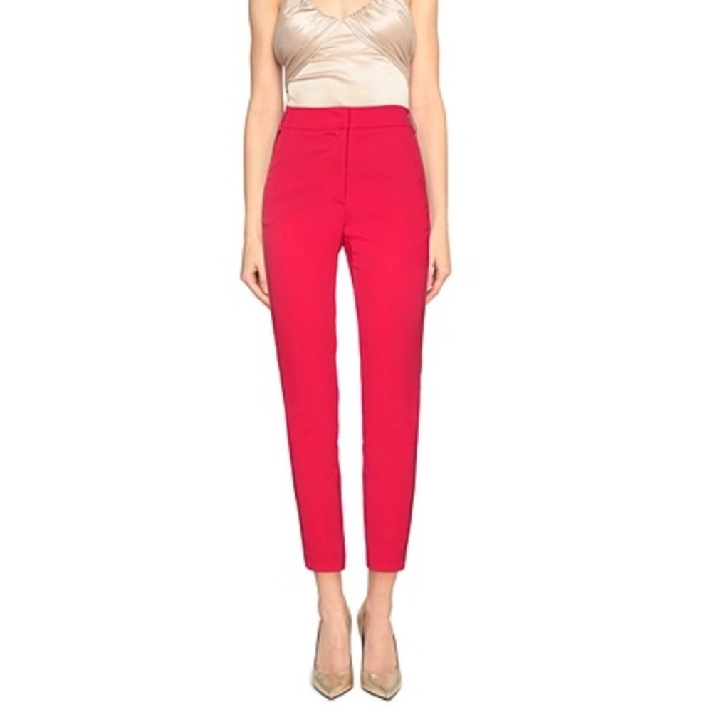 Soalllure‎ Italian Made Red Straight Leg Pants Trousers